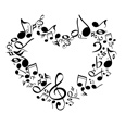 Herz aus Musik Noten